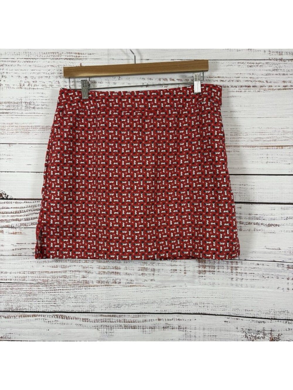 Izod Golf Red Golf Club Bag Print Skort